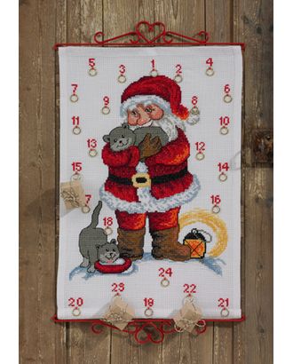 Набор для вышивания календаря "Санта с котами" арт. ГЕЛ-10934-1-ГЕЛ0070471