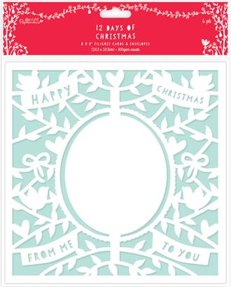 Набор заготовок для открыток с конвертами "12 Дней Рождества" арт. ГЕЛ-8975-1-ГЕЛ0074378