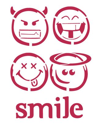 Купить Инструменты для рукоделия Трафарет "Smile" арт. ГЕЛ-17149-1-ГЕЛ0080850 оптом в Новочеркасске