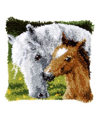 Купить Ковровая техника Набор для вышивания подушки "Лошадь и жеребенок" арт. ГЕЛ-12888-1-ГЕЛ0081561 оптом в Усть-Каменогорске
