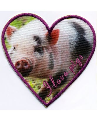 Термоаппликация HKM "Я люблю свинок" арт. ГЕЛ-12474-1-ГЕЛ0083844