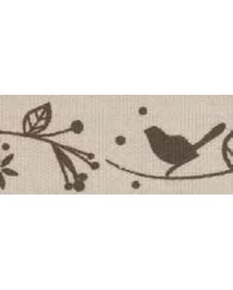 Лента хлопковая на картонной мини-катушке "Птички на ветке" арт. ГЕЛ-445-1-ГЕЛ0085490