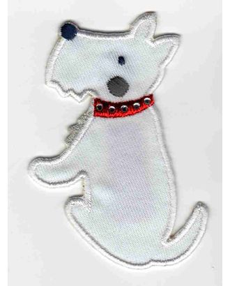 Термоаппликация HKM "Terrier mit rotem Strasshalsband" арт. ГЕЛ-7809-1-ГЕЛ0085920