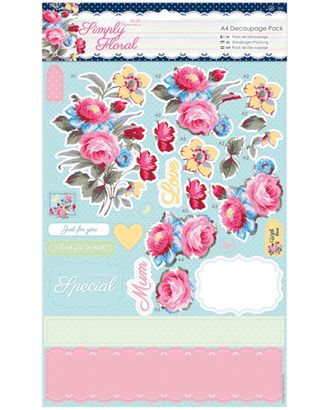 Набор бумаги с высечкой "Пастельные цветы" Simply Floral арт. ГЕЛ-13121-1-ГЕЛ0087509