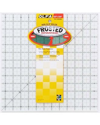 Линейка для пэчворка "Frosted", градация в дюймах, квадрат 12" х 12" арт. ГЕЛ-1454-1-ГЕЛ0088278