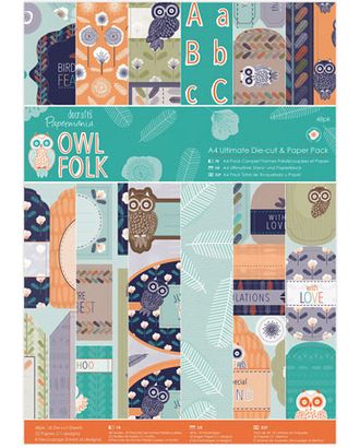 Набор бумаги для скрапбукинга и бумаги с высечкой Owl Folk арт. ГЕЛ-925-1-ГЕЛ0091540