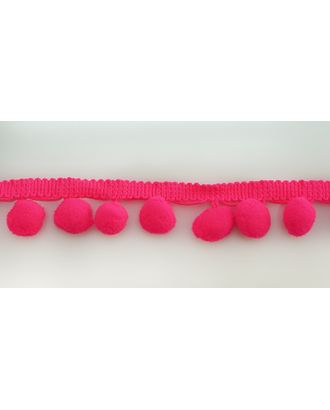 Тесьма с помпонами MATSA д.1,3см (неоново-розовый) арт. ГЕЛ-22437-1-ГЕЛ0092893