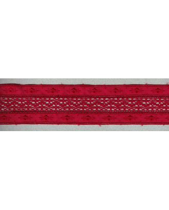 Купить Шитье Шитьё с мерсеризованным кружевом, 50 мм, цвет бордово-красный арт. ГЕЛ-30545-1-ГЕЛ0093285 оптом в Новочеркасске