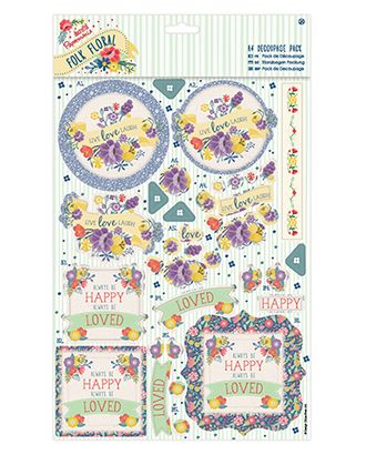 Набор бумаги с высечкой "Смех" Folk Floral арт. ГЕЛ-896-1-ГЕЛ0095298