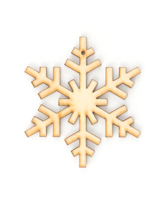 Плоская фигурка для декора "Снежинка №4", длина 8 см, толщина 4 мм арт. ГЕЛ-33847-1-ГЕЛ0095799