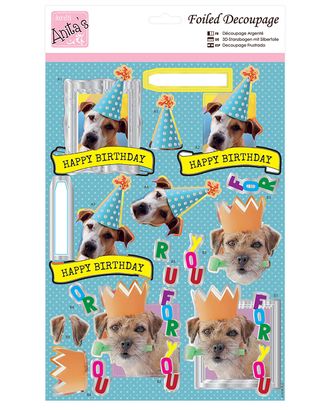 Бумага с высечкой "Собаки на День Рождения" арт. ГЕЛ-451-1-ГЕЛ0101038