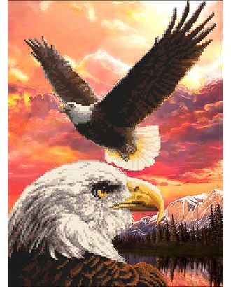 Картина стразами "Белоголовые орланы" арт. ГЕЛ-792-1-ГЕЛ0166080