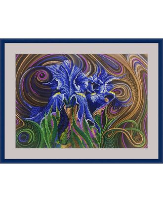 Набор для вышивания бисером "Синие ирисы" арт. ГЕЛ-1815-1-ГЕЛ0152979
