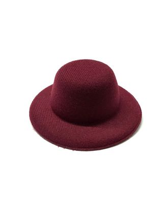 Шляпа круглая, 10 см, цв. бордовый арт. ГЕЛ-4018-1-ГЕЛ0156949