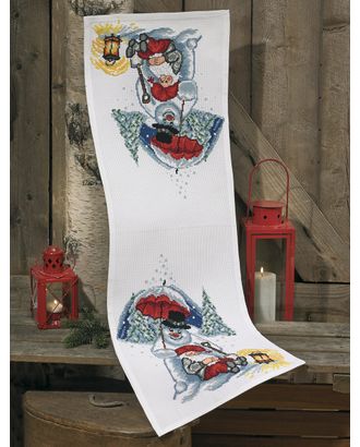Набор для вышивания дорожки "Снеговик с зонтиком" арт. ГЕЛ-6031-1-ГЕЛ0108829
