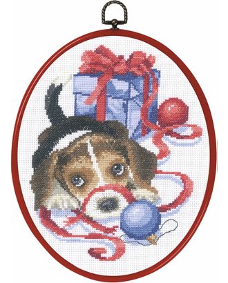 Набор для вышивания "Рождественский щенок" арт. ГЕЛ-6202-1-ГЕЛ0108831