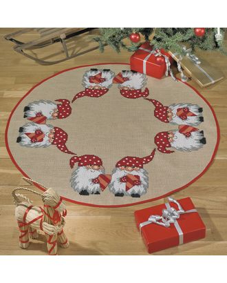 Набор для вышивания коврика под ёлку "Рождественские гномы" арт. ГЕЛ-12831-1-ГЕЛ0108848