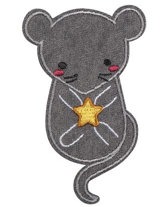 Термоаппликация "Мышь с звездой" арт. ГЕЛ-14818-1-ГЕЛ0167141