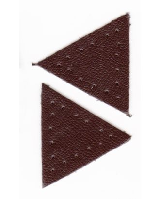 Заплатка "Треугольник" искусственная кожа с перфорацией, цвет коричневый арт. ГЕЛ-16019-1-ГЕЛ0147094