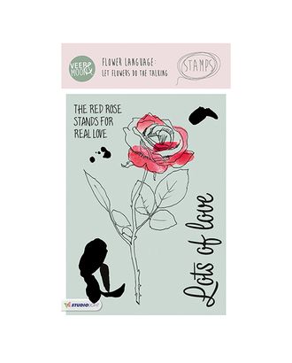 Набор прозрачных штампов Stamp Clear VEER & MOON "Язык цветов: Роза" арт. ГЕЛ-19142-1-ГЕЛ0128512