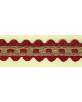 Тесьма декоративная, 20 мм, вьюнок с лентой, бежевая с красным (30м) арт. ГЕЛ-24402-1-ГЕЛ0114029