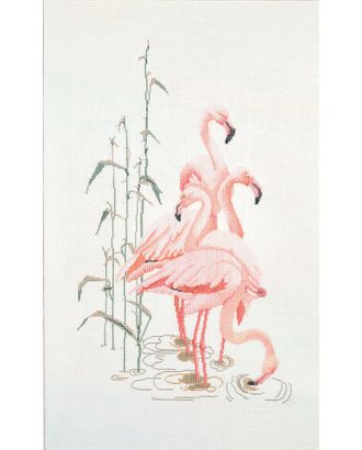 Набор для вышивания "Фламинго", канва лён 32 ct арт. ГЕЛ-24874-1-ГЕЛ0120087