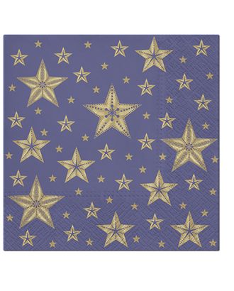 Салфетки трехслойные для декупажа, коллекция "Lunch" PAW Decor Collection "Красивые звезды голубого арт. ГЕЛ-25272-1-ГЕЛ0162824