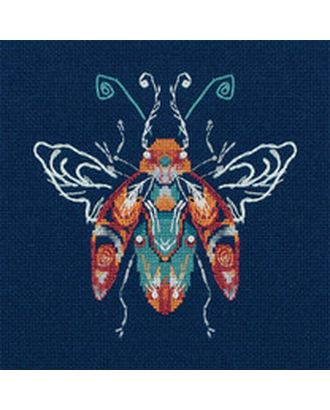 Набор для вышивания PANNA Фантазийные жуки. Бирюза и пламя 12,5х13 см арт. МГ-120067-1-МГ1015635