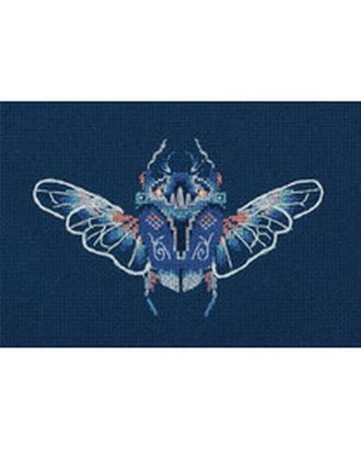 Набор для вышивания PANNA Фантазийные жуки. Сапфир и физалис 12,5х9 см арт. МГ-120069-1-МГ1015638