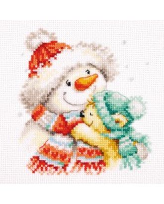 Набор для вышивания АЛИСА Снеговик и мишка 12х13 см арт. МГ-120739-1-МГ1017723
