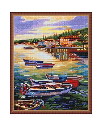 Картина мозаикой с нанесенной рамкой Molly Город на воде (35 цветов) 40х50 см арт. МГ-120996-1-МГ1022712