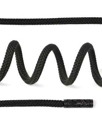 Шнурки TBY круглые 6мм длина 130 см цв.черный уп.10шт арт. МГ-125202-1-МГ1040155