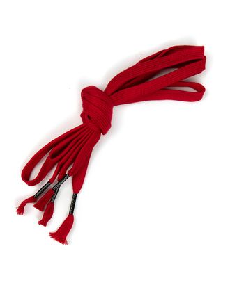 Шнурки TBY плоские 10мм цв.красный темный длина 130 см уп.10шт арт. МГ-125082-1-МГ1040650