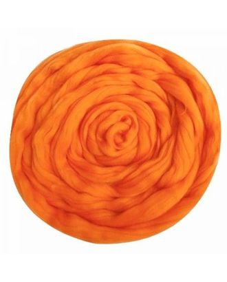 Шерсть для валяния ТРО Гребенная лента (тонкая мериносовая шерсть) 100г цв.0189 ярко-оранжевый арт. МГ-126044-1-МГ1052652