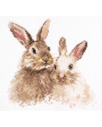 Набор для вышивания АЛИСА Милые кролики 14х14 см арт. МГ-129240-1-МГ1072250