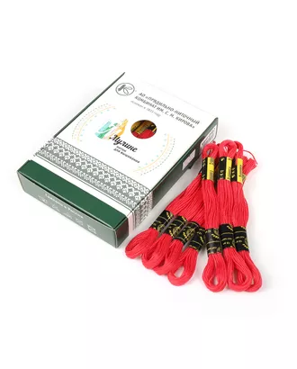 Купить Пнк Нитки мулине цв.0902 красный 24х8м С-Пб арт. МГ-130817-1-МГ1078618 оптом в Казахстане