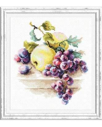 Набор для вышивания ЧУДЕСНАЯ ИГЛА Виноград и яблоки 16х18 см арт. МГ-14561-1-МГ0153665