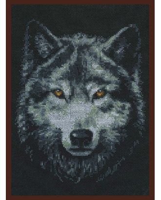 Набор для вышивания ПАЛИТРА Взгляд волка 21х27 см арт. МГ-16461-1-МГ0162485
