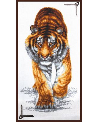 Набор для вышивания ПАЛИТРА Поступь тигра 25х47 см арт. МГ-16462-1-МГ0162486