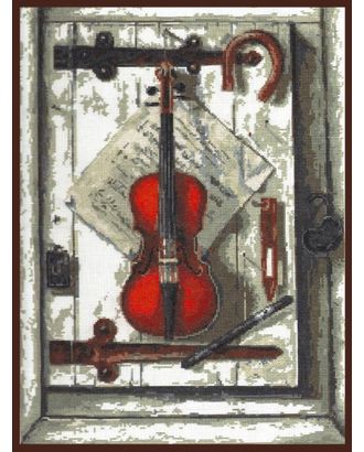 Набор для вышивания ПАЛИТРА Натюрморт со скрипкой 29х40 см арт. МГ-16500-1-МГ0162568