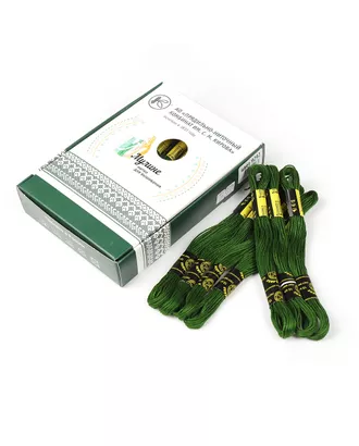 Купить Пнк Нитки мулине цв.9292 зеленый 24х8м С-Пб арт. МГ-131951-1-МГ1670575 оптом в Казахстане