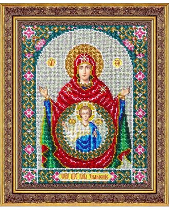 Набор для вышивания бисером ПАУТИНКА Пресвятая Богородица Знамение 20х25 см арт. МГ-131102-1-МГ1679366