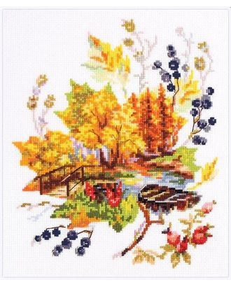 Набор для вышивания ЧУДЕСНАЯ ИГЛА Осенние зарисовки 21x26 см арт. МГ-132222-1-МГ1680833