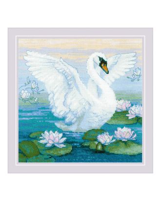 Набор для вышивания РИОЛИС Белая лебедь 27х27 см арт. МГ-132268-1-МГ1680886
