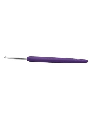 30905 Knit Pro Крючок для вязания с эргономичной ручкой Waves 3мм, алюминий, серебристый/лавр арт. МГ-19233-1-МГ0179531