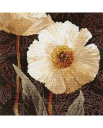 Набор для вышивания АЛИСА Белые цветы. Открытый свету 25х25 см арт. МГ-26968-1-МГ0210421