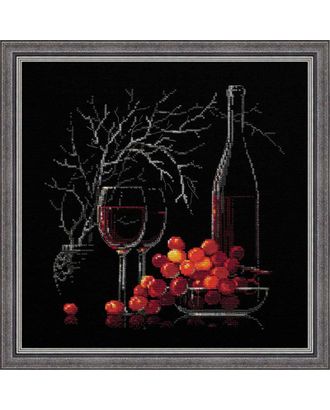 Набор для вышивания РИОЛИС Натюрморт с красным вином 30х30 см арт. МГ-28220-1-МГ0213165