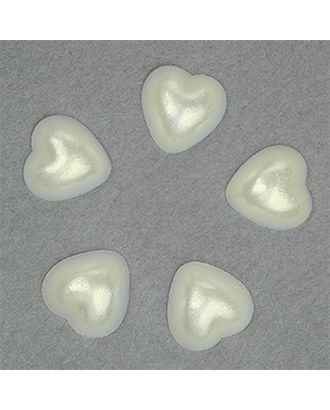 Полужемчужины перламутр в форме Сердца 10х10 мм цв.43 молочный уп.500г (2300шт) упак (1 упак) арт. МГ-130124-1-МГ0252406