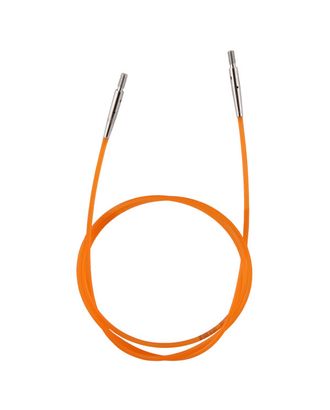 10634 Knit Pro Тросик (заглушки 2шт, ключик) для съемных спиц, длина 56см (готовая длина спиц 80см), оранжевый арт. МГ-41522-1-МГ0488168