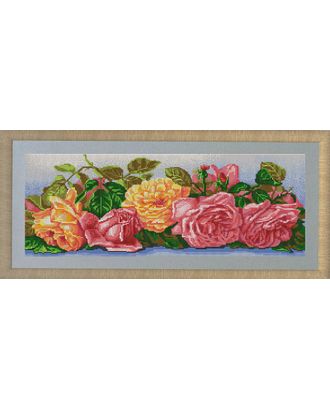 Рисунок на ткани (Бисер) КОНЁК Розы 25х65 см арт. МГ-48201-1-МГ0595502